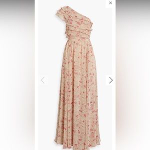 MIKAEL AGHAL
One-shoulder ruffled floral-print chiffon maxi dress